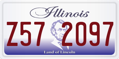 IL license plate Z572097