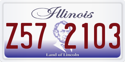 IL license plate Z572103