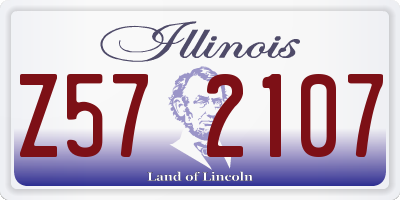 IL license plate Z572107