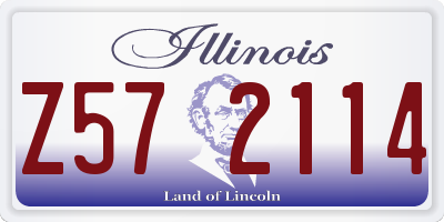 IL license plate Z572114