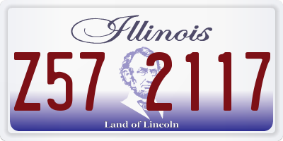 IL license plate Z572117