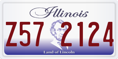 IL license plate Z572124