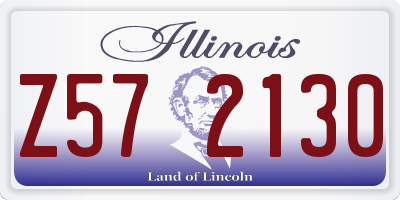 IL license plate Z572130