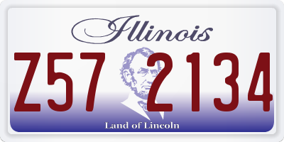IL license plate Z572134