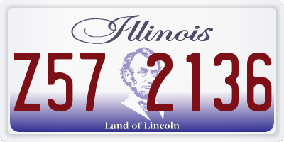 IL license plate Z572136