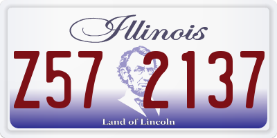 IL license plate Z572137