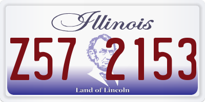IL license plate Z572153
