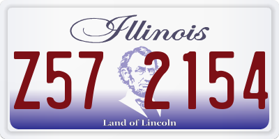 IL license plate Z572154
