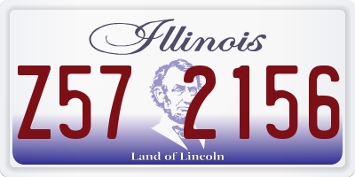 IL license plate Z572156