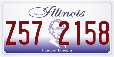 IL license plate Z572158