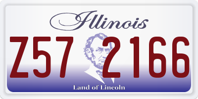 IL license plate Z572166