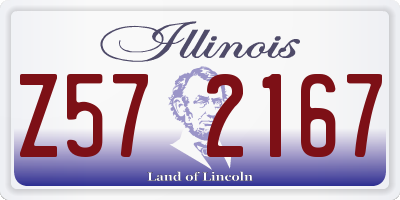 IL license plate Z572167