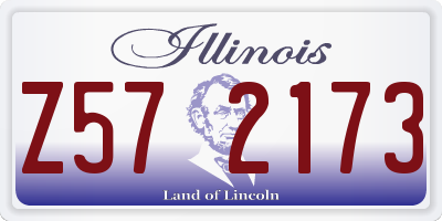 IL license plate Z572173