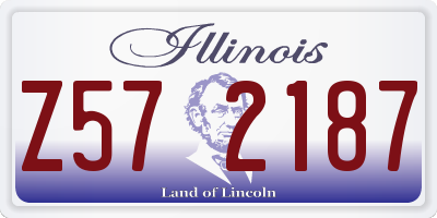 IL license plate Z572187