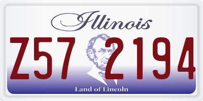 IL license plate Z572194