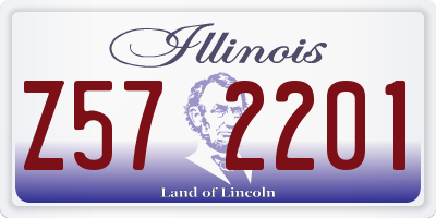 IL license plate Z572201