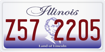 IL license plate Z572205