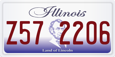 IL license plate Z572206