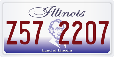 IL license plate Z572207