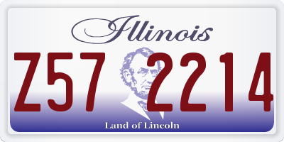 IL license plate Z572214