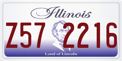 IL license plate Z572216