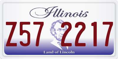 IL license plate Z572217