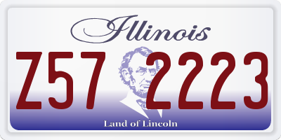 IL license plate Z572223