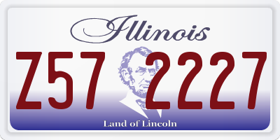 IL license plate Z572227