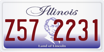 IL license plate Z572231
