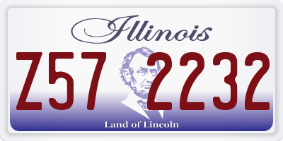 IL license plate Z572232