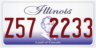 IL license plate Z572233