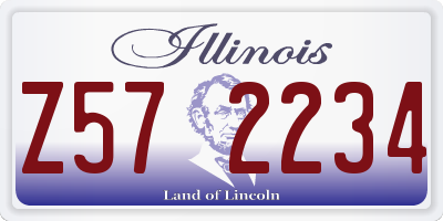 IL license plate Z572234