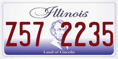 IL license plate Z572235