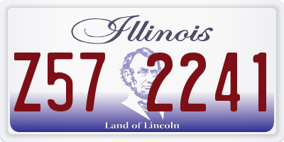 IL license plate Z572241