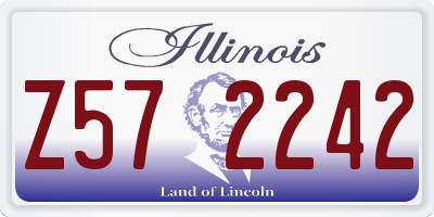 IL license plate Z572242