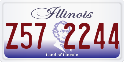 IL license plate Z572244