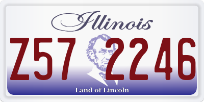 IL license plate Z572246