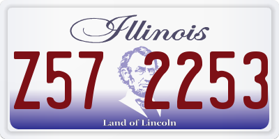 IL license plate Z572253