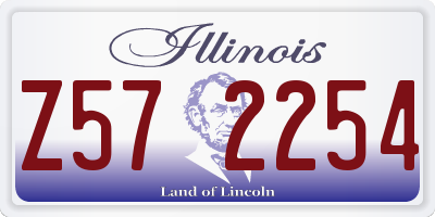 IL license plate Z572254