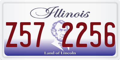 IL license plate Z572256