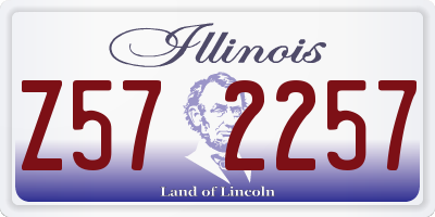 IL license plate Z572257