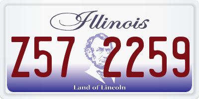 IL license plate Z572259