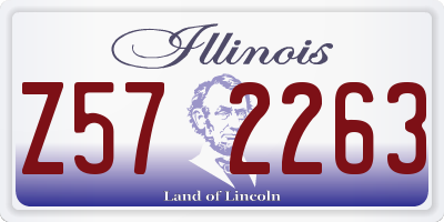IL license plate Z572263