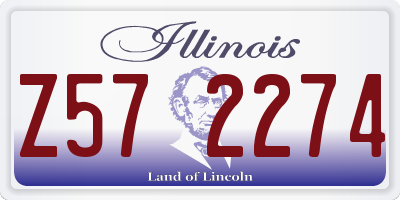 IL license plate Z572274