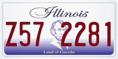IL license plate Z572281
