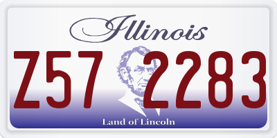 IL license plate Z572283