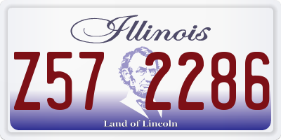 IL license plate Z572286