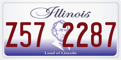 IL license plate Z572287