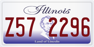 IL license plate Z572296