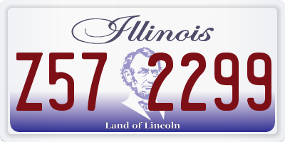 IL license plate Z572299